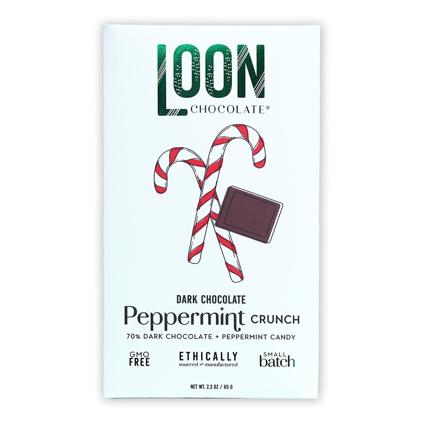 Loon Chocolate Dark Peppermint Crunch 70% (Seasonal)