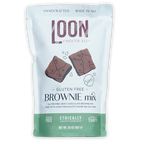 Loon Chocolate gluten-free brownie mix pouch with Maine sea salt flavor