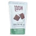 Loon Chocolate gluten-free brownie mix white green pouch with chocolate illustrations