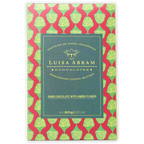 Luisa Abram 70% dark chocolate bar with jambu flower in red green box