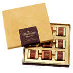 Al Nassma camel milk praline chocolate gift box with 6 gold bars