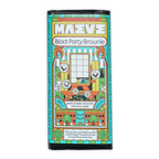 Maeve Block Party Brownie Truffle Bar wrapper illustration