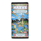 Maeve Cafe Latte Crunch Truffle Bar by Seattle Chocolate, colorful illustrated milk chocolate