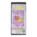 Maeve Forbidden Fruits Truffle Bar wrapper with cartoon fruits