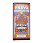 Maeve Matinee Malt Balls Truffle Bar with malt pyramid and palms