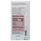 Back of Marana Cusco Milk 50% chocolate bar wrapper with pink nutrition label