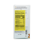 Back of Marana Piura Dark 70% chocolate bar wrapper with yellow nutrition label