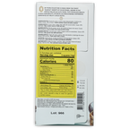 Marana Piura Milk 50% Pura white chocolate bar wrapper back with yellow nutrition label
