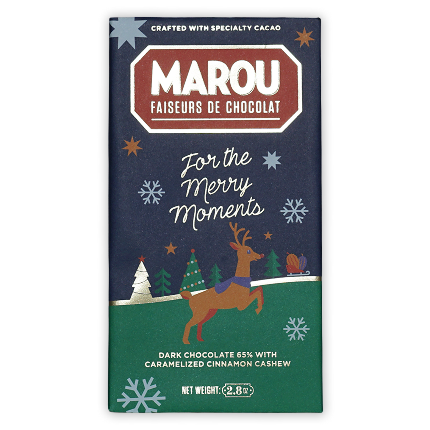 Marou Maison Dark Chocolate Carmelized Cinnamon Cashew 65% (Seasonal)