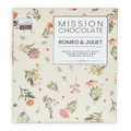 Mission Chocolates Romeo & Juliet white chocolate bar with floral packaging
