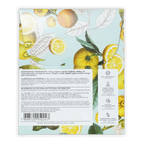 Vibrant yellow lemon-themed wrapper of mission chocolate dark 70 percent with candied orange peel showing nutritional info in portuguese
