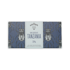 Omnom Tanzania 70% dark chocolate bar in blue beetle package