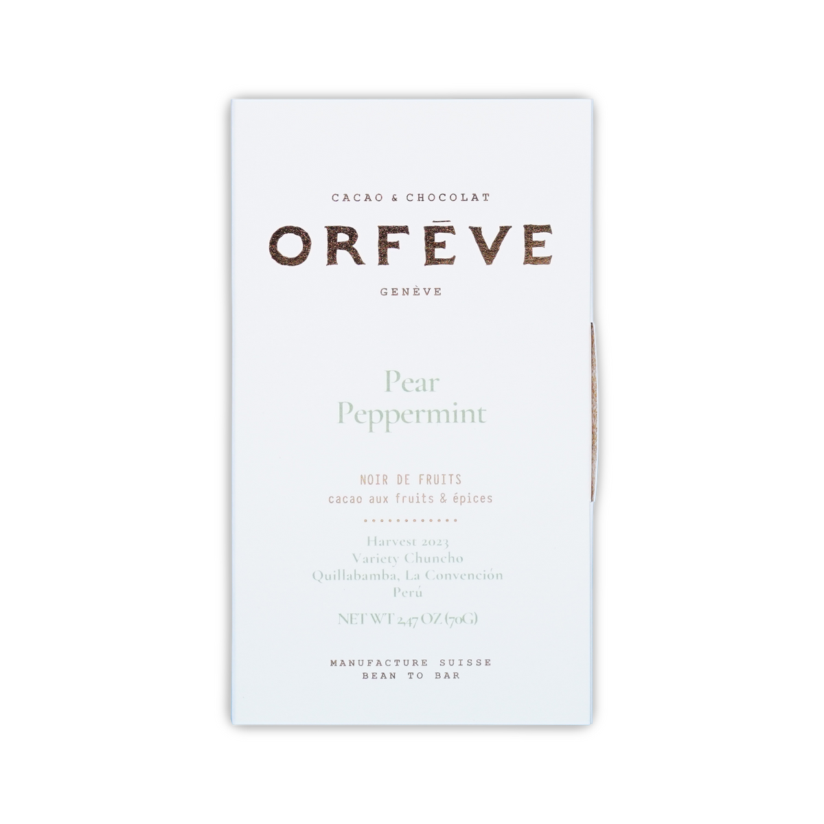 Orfeve Dark w/ Pear & Peppermint (No Added Sugar) 64%