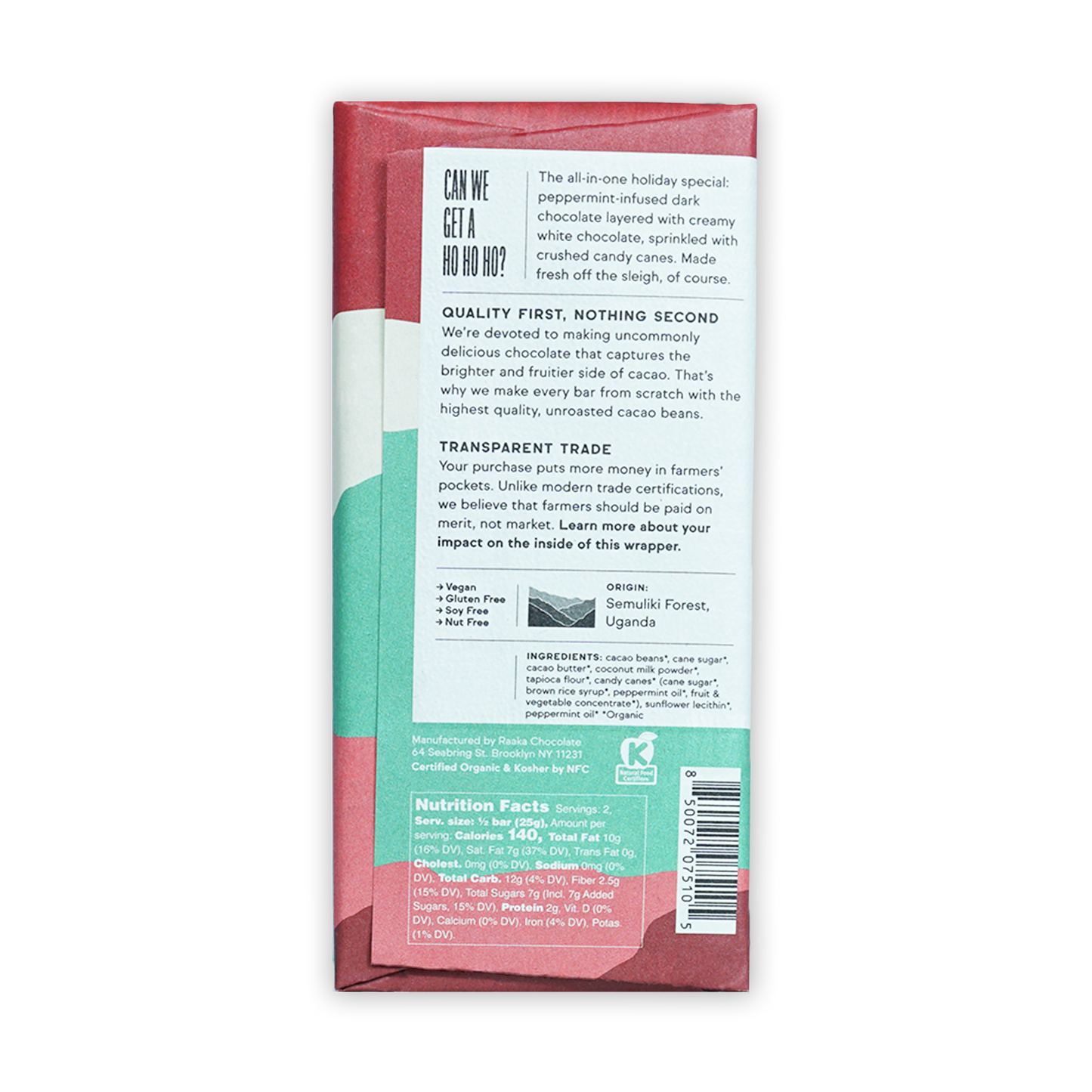 Raaka Peppermint Bark Bar (Seasonal)