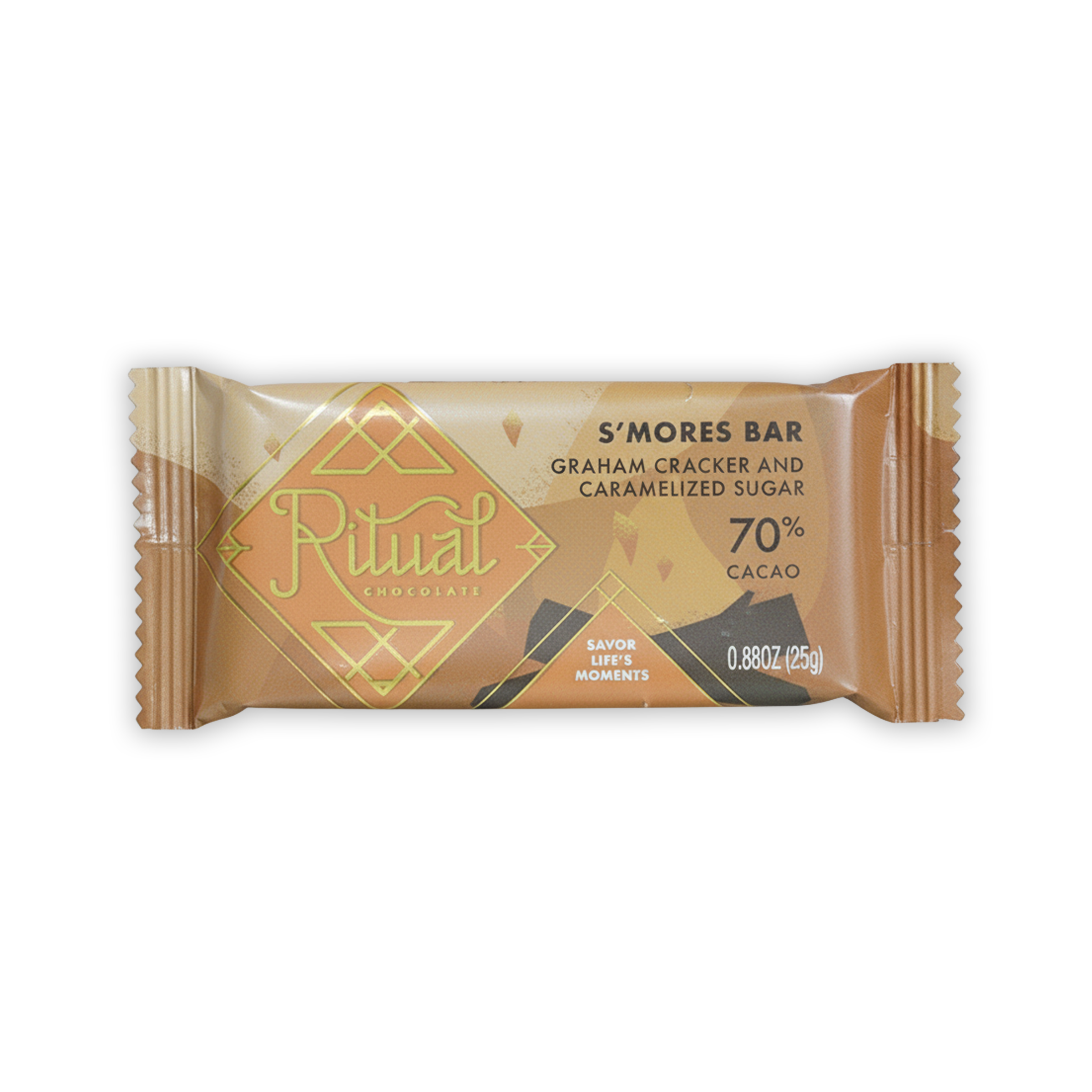 Ritual Mini Bars S’mores chocolate bar in foil with gold designs