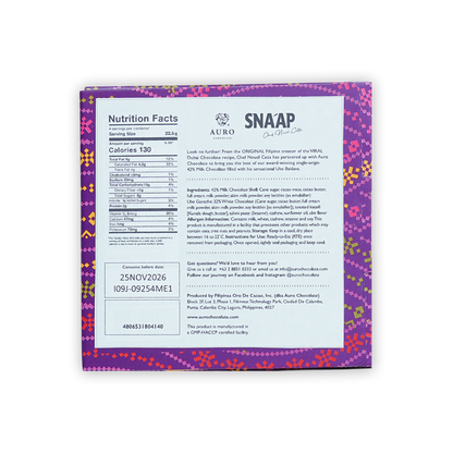 SNA'AP Manila (Ube Ganache) Milk Chocolate 42% (by Auro)