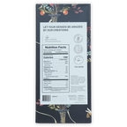 Tavi Dark Orange Honeycomb 72% chocolate bar with floral wrapper