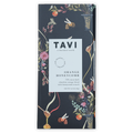 Tavi Dark Orange Honeycomb 72% chocolate bar with floral bee packaging