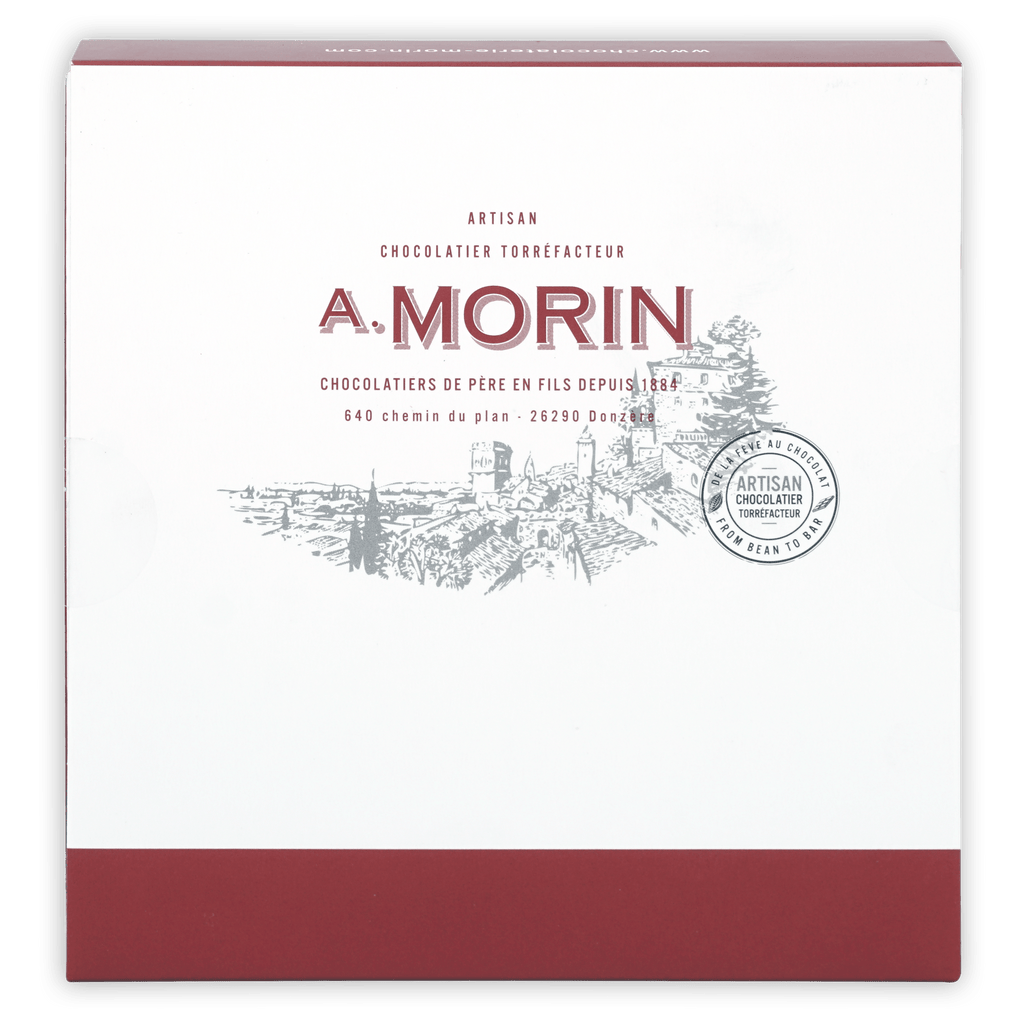 A. label on A. Morin Dark Chocolate Tasting Box 27 pieces