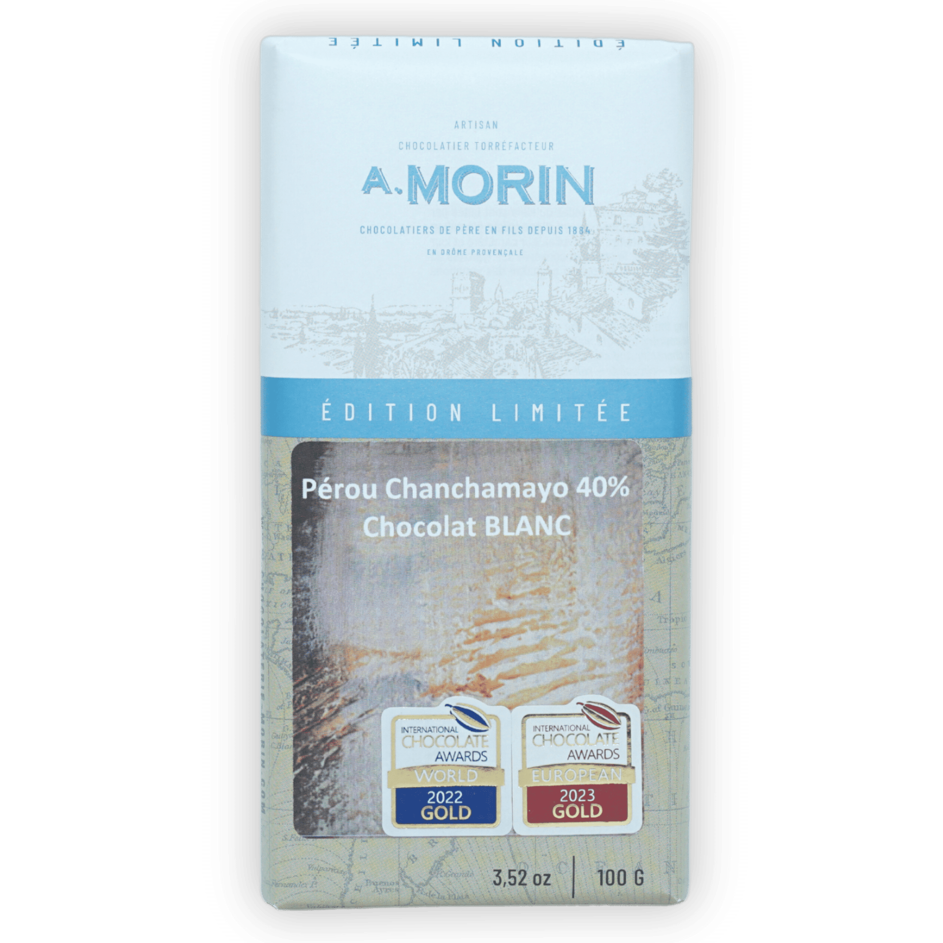 A. label on A. Morin Perou Chanchamayo White 40% product
