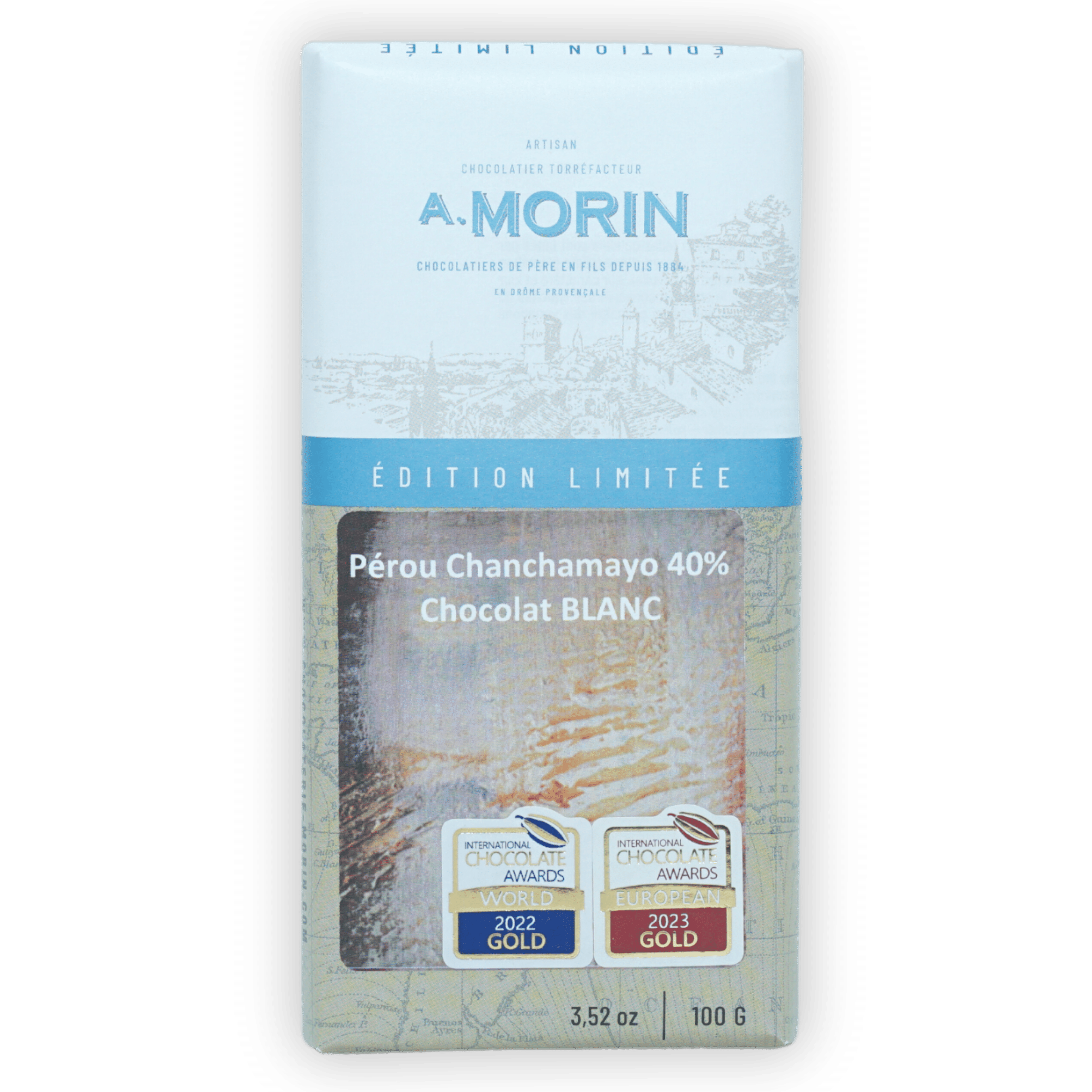 A. label on A. Morin Perou Chanchamayo White 40% product
