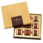 Al Nassma camel milk praline chocolate gift box with 6 gold bars