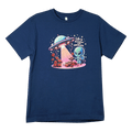 Navy blue Alien Life Is Sweeter w/ Chocolate Tee with UFO alien graphic