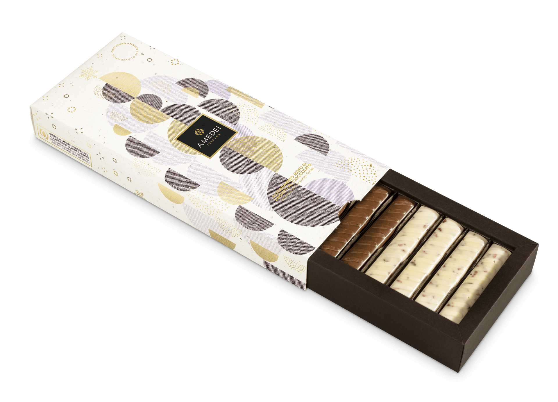 Amedei Armonia 12pc gift box with 6 assorted milk dark chocolates