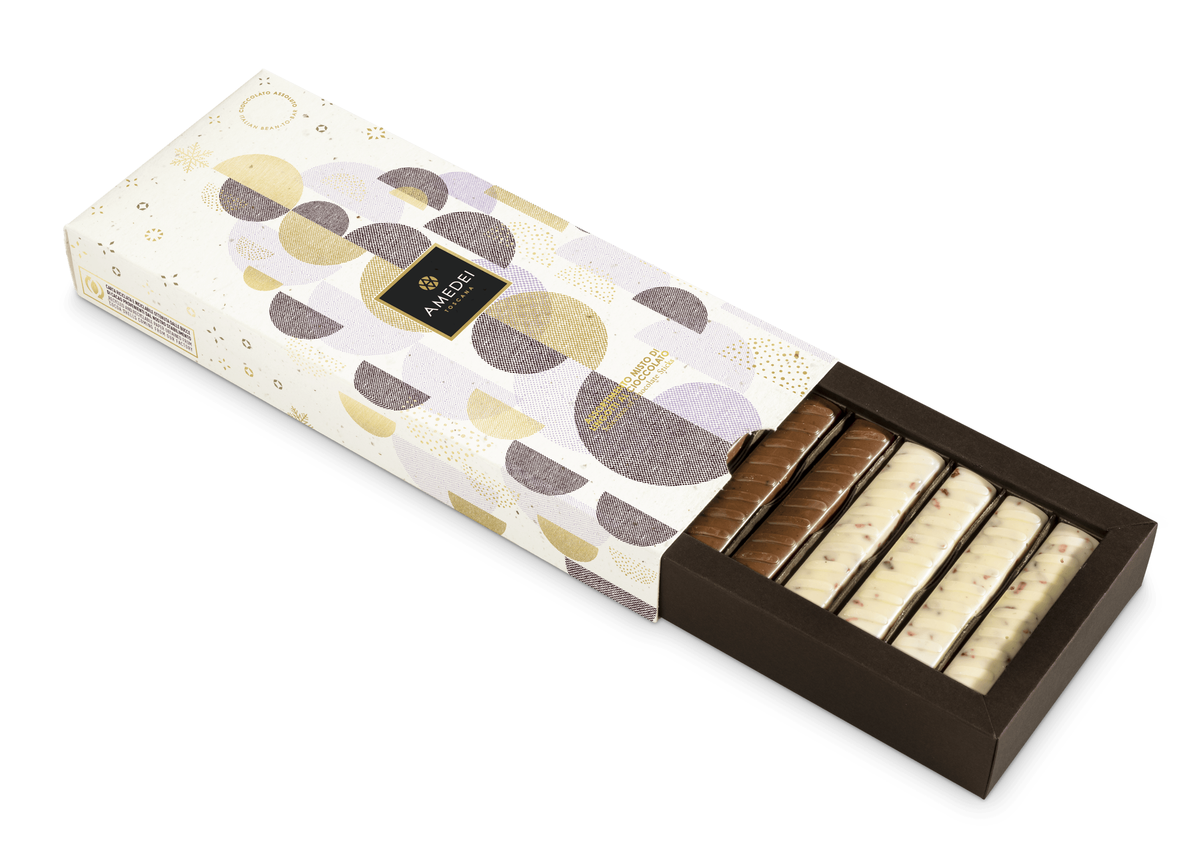 Amedei Armonia 12pc gift box with 6 assorted milk dark chocolates