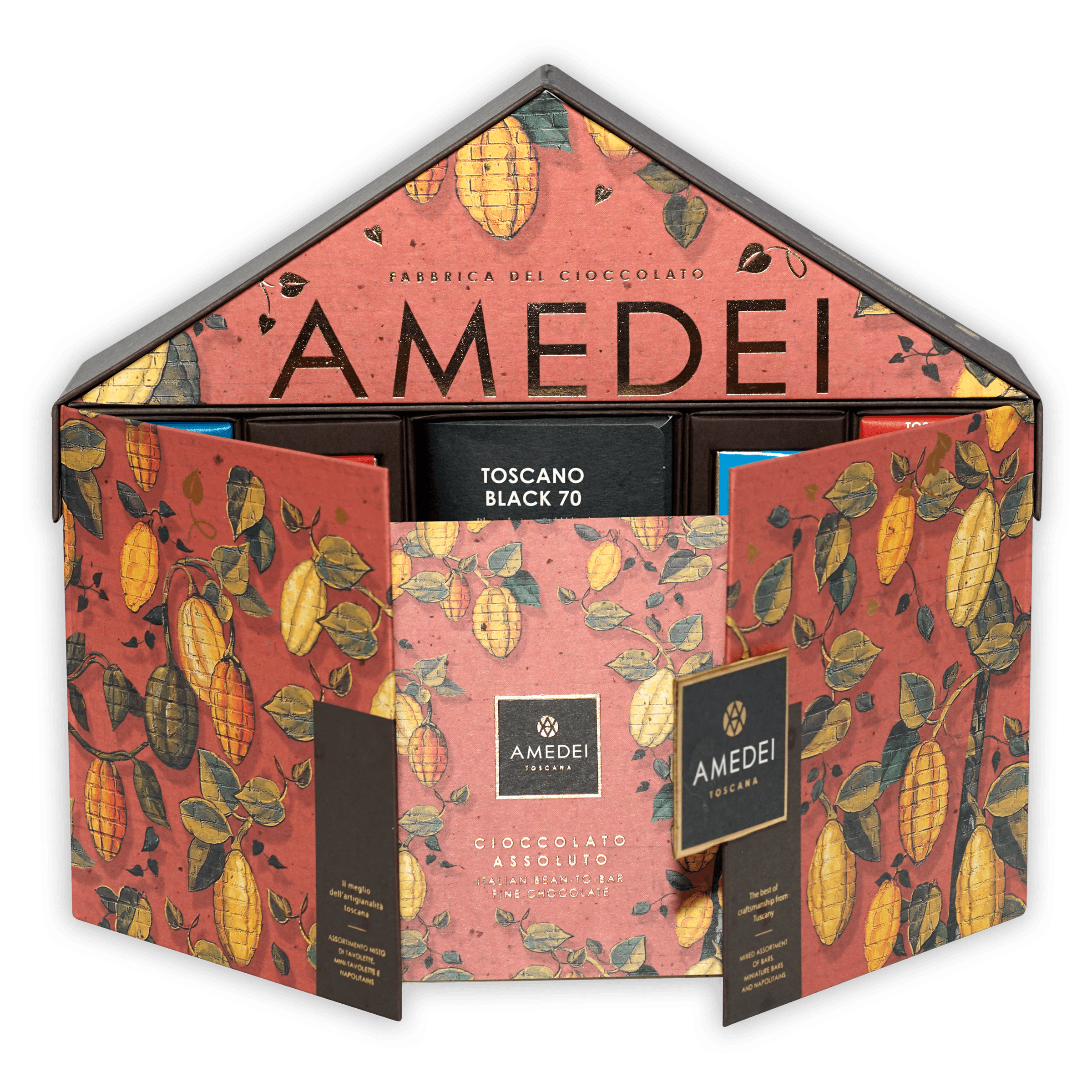 Amedei Toscana Black 70% advent calendar in Fabbrica gift box