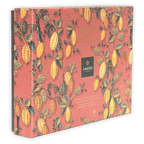 Amedei Ticiana pink chocolate advent calendar with cocoa pods illustration