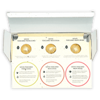 Amedei Easter Eggs Trio: open box with pistachio, hazelnut, fruit truffles