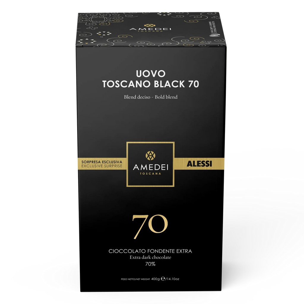 Amedei Uovo Toscano Black 70 chocolate packaging 