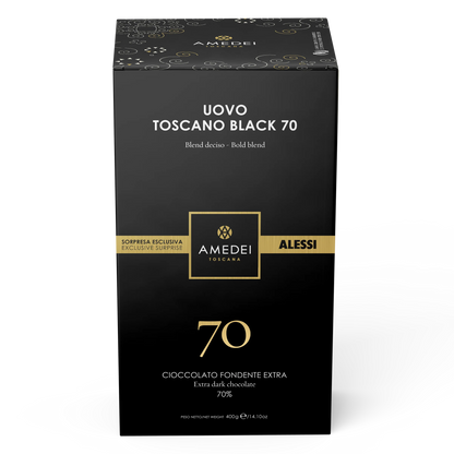Amedei Uovo Toscano Black 70 chocolate packaging 