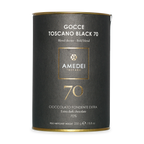 Amedei Toscana Gocce Toscano Black 70% dark chocolate tin