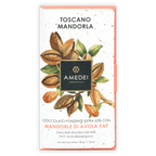Amedei Mandorle 63% dark chocolate bar with almonds, Toscana wrapper