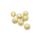 Seven Amedei white pralines with hazelnut filling, golden foil truffles