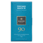 Amedei Toscana Toscano Black 90% chocolate bar with gold lettering