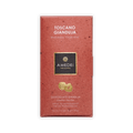 Amedei Toscano Gianduja bar in a dusty-red box with gold logo and hazelnut motif, labeled Cioccolato Gianduja, 50g.