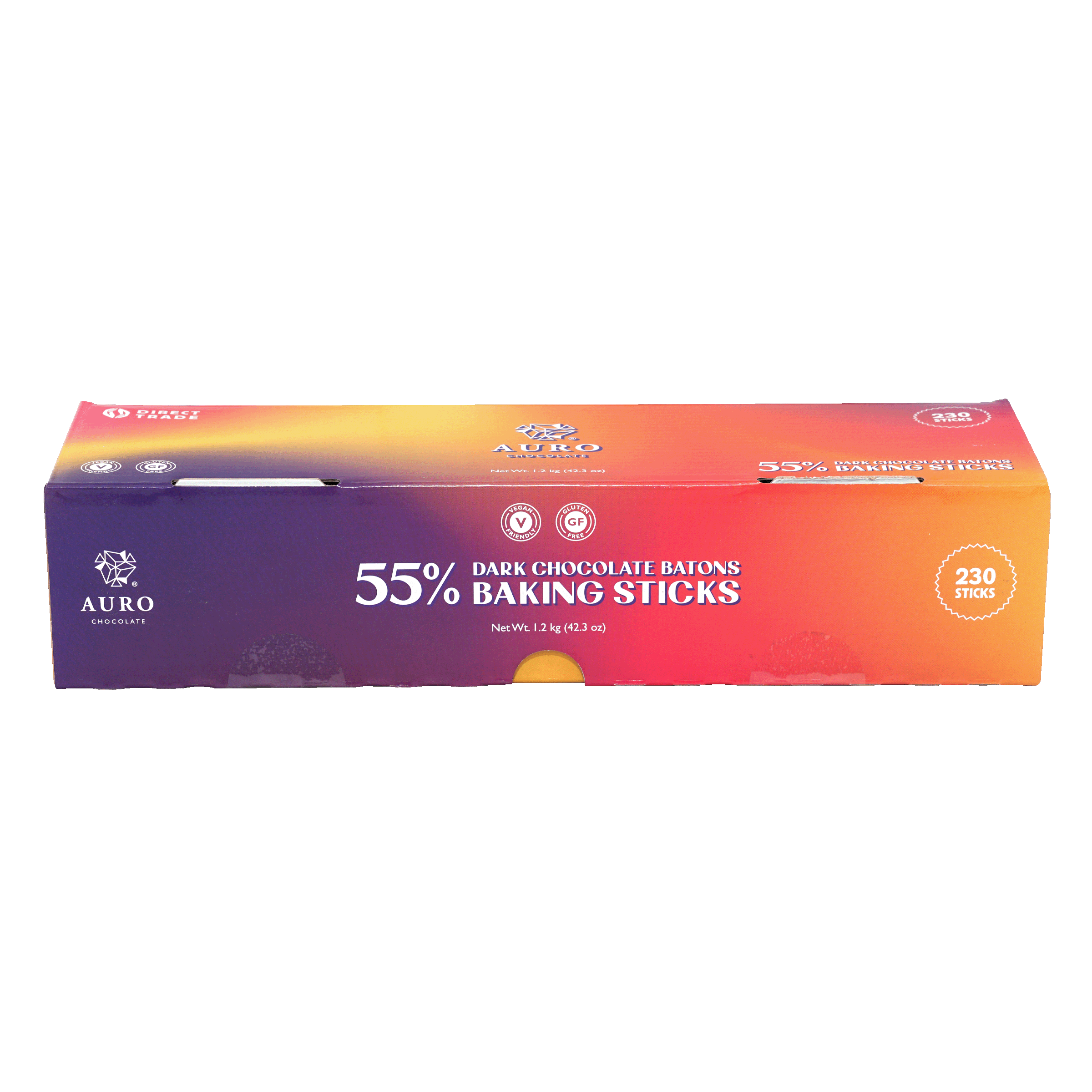 Auro 55% dark chocolate baton baking sticks 1.2kg package