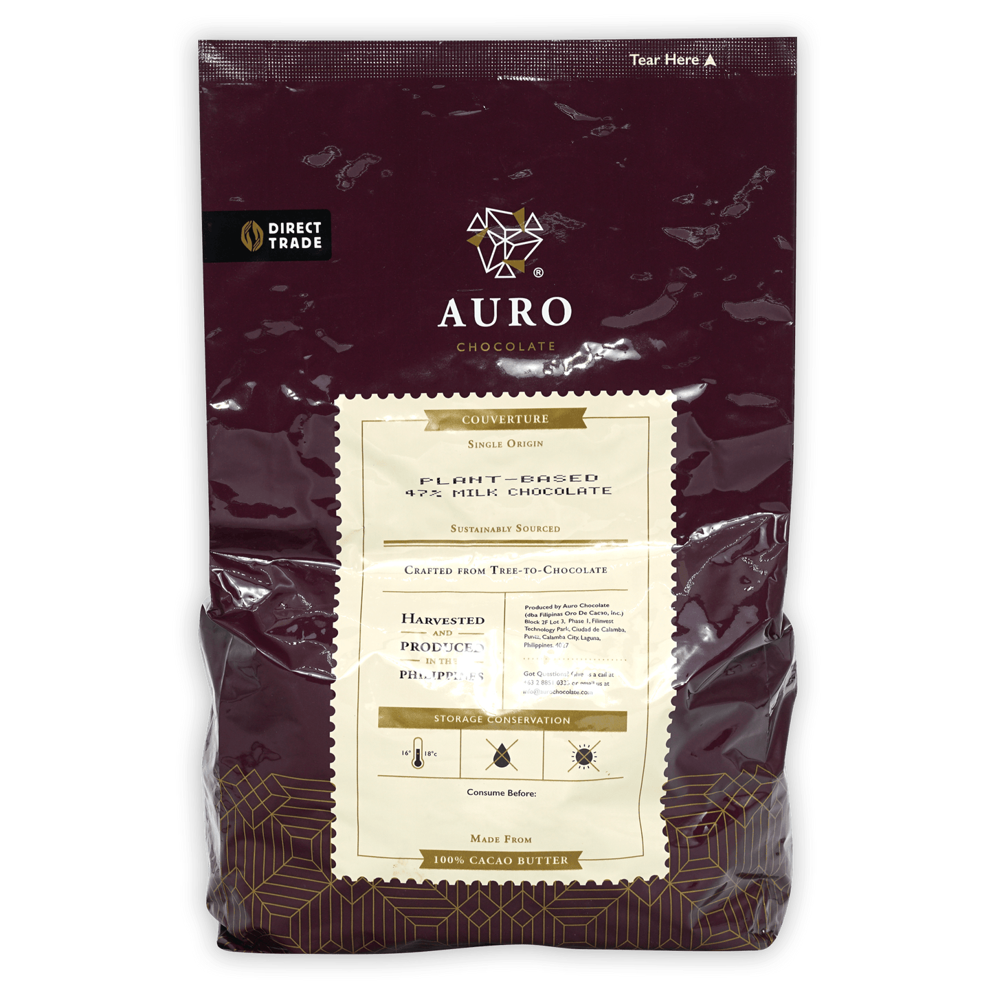 Auro Bulk Baking Vegan Milk Chocolate Coins 47% 1kg