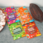 Auro Chocolate Bundles: 4 colorful plant-based bars with salted peanut, mocha crunch flavors