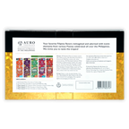 Auro Fiesta Collection gift pack: black gold box with 5 mini bars