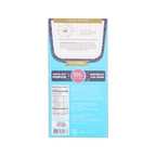 Back of Auro Regalo box, teal panel with flavor wheel, Davao origin, nutrition facts and barcode.