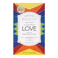 Baiani All We Need Is Love white rice crispies chocolates box with rainbow geometric pattern