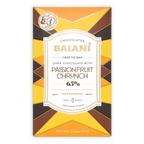 Baiani Dark w/ Passionfruit Crunch 65% chocolate bar wrapper