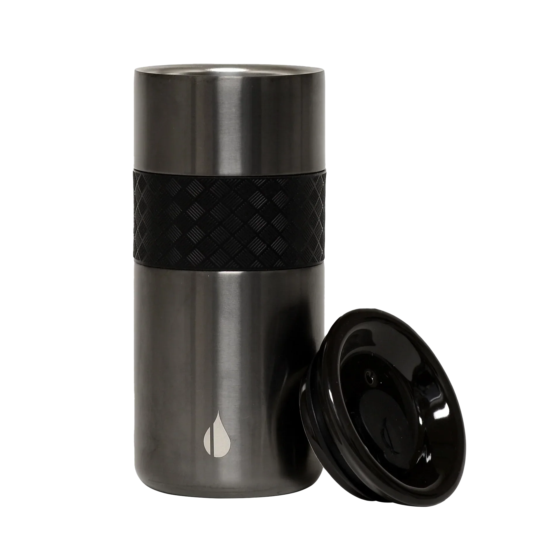 Bar & Cocoa Artisan Mug 16 oz sleek matte black stainless steel travel mug