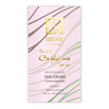 Belvie Dark Milk 55% coffee mint nibs bar with pink gold zebra design