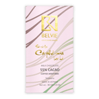Belvie Dark Milk 55% coffee mint nibs bar with pink gold zebra design