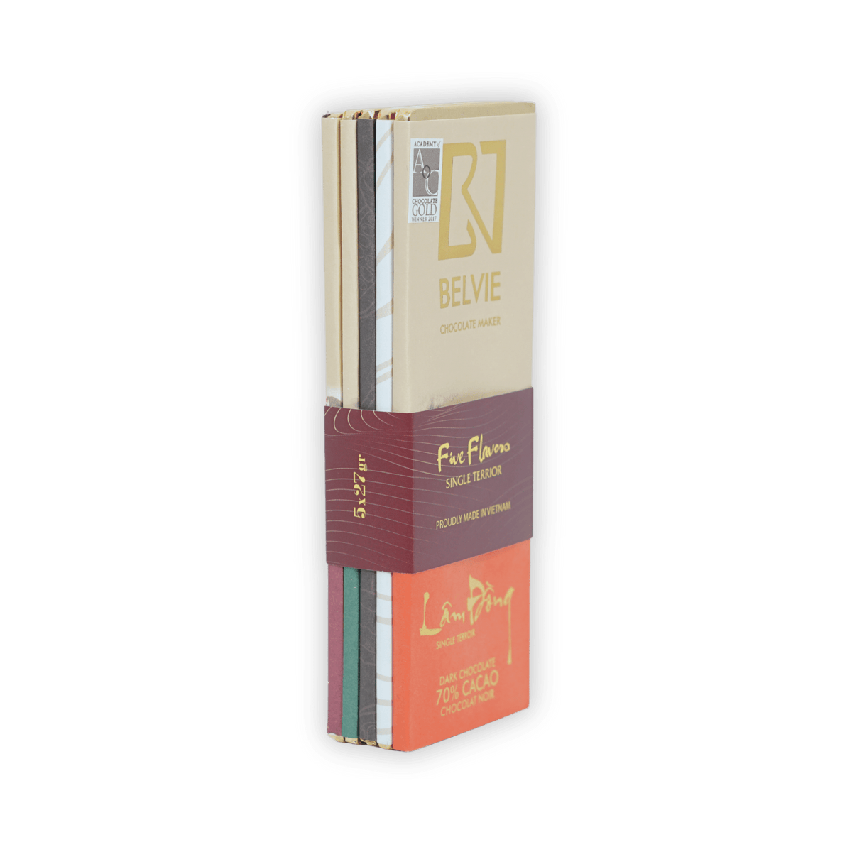 Belvie Mini Bar Gift Set: 5 single terroir flavors stacked